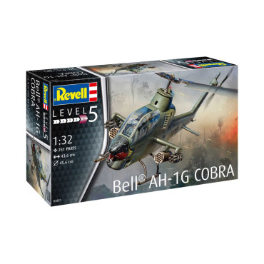 KIT PARA MONTAR REVELL HELICÓPTERO BELL AH-1G COBRA 1/32 251 PEÇAS REV 03821